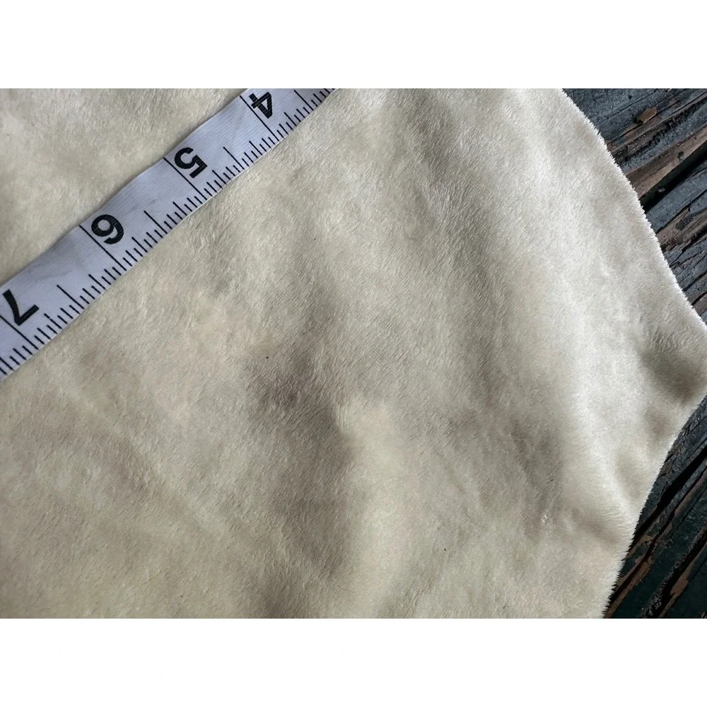 Vintage Patchwork Nursery Baby Blanket Faux Fur Back Teddy Bear Blue Pink Yellow